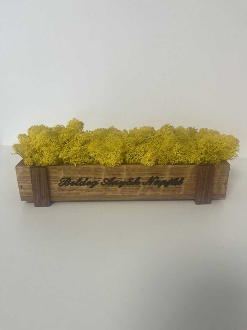 Anyák napi zuzmó dekoráció.(sárga)