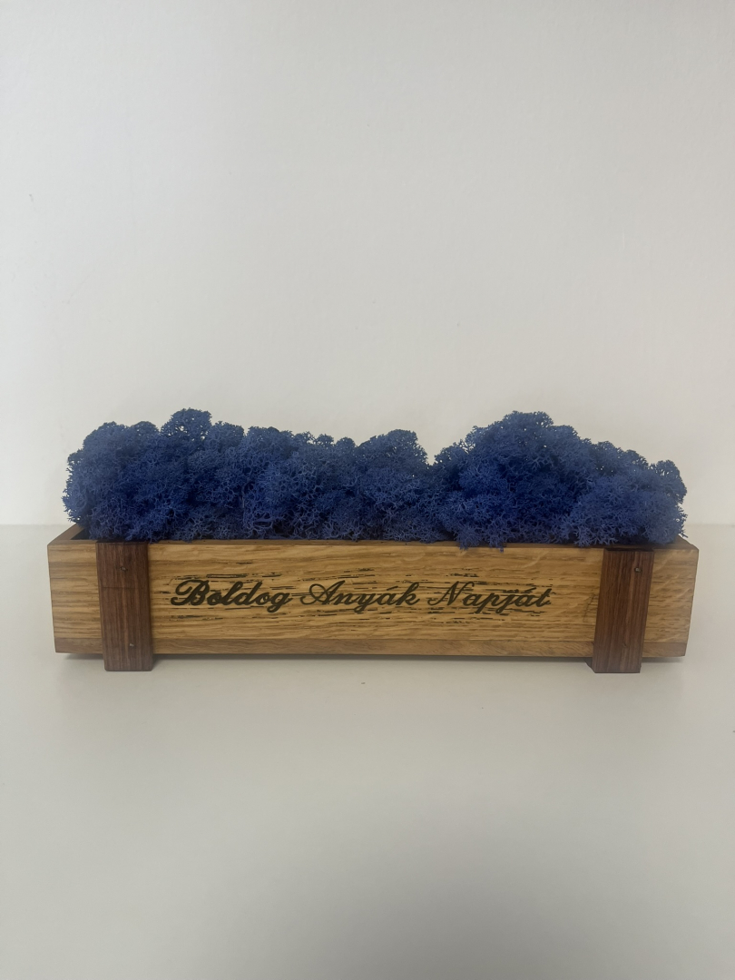 Anyák napi zuzmó dekoráció.(kék)